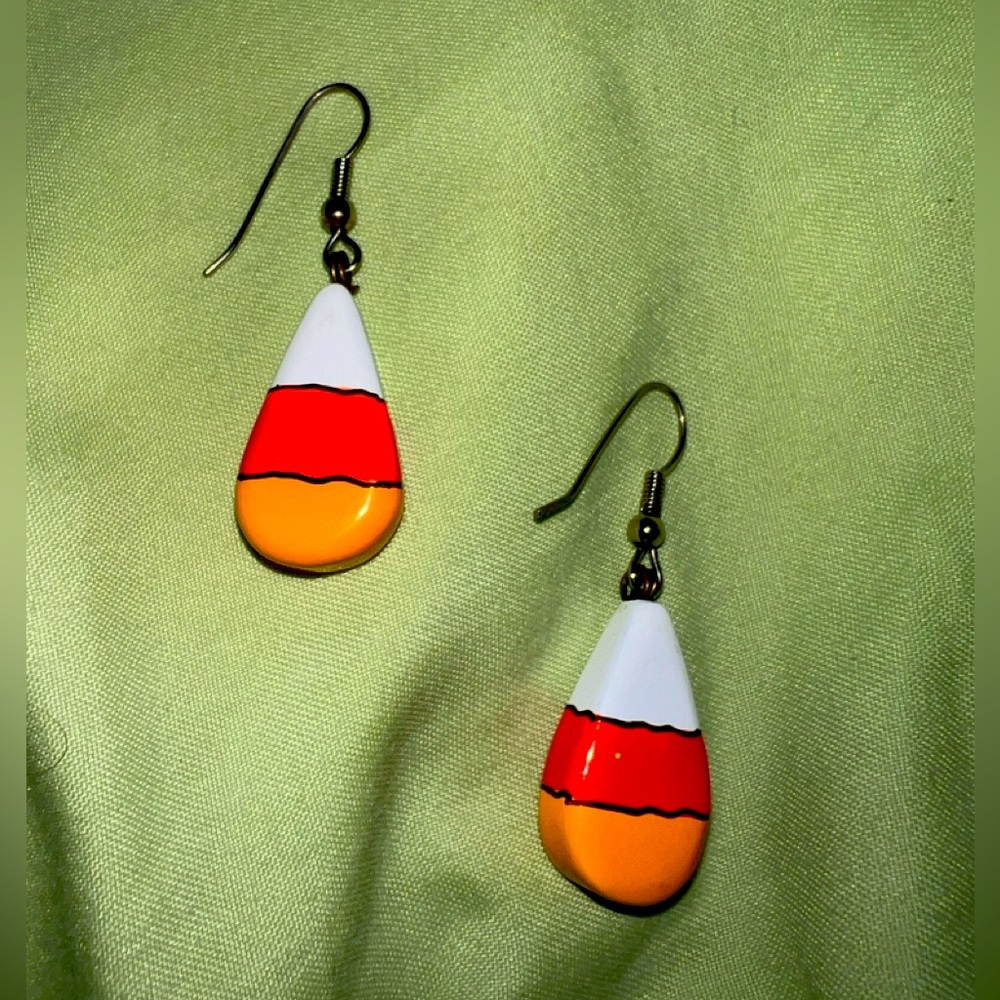 Candy corn earrings